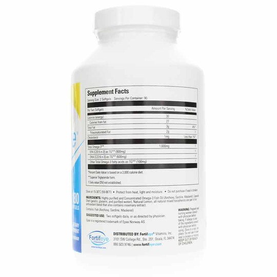Fortifeye Super Omega-3 Fish Oil, FFV